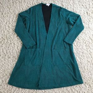 LuLaRoe Green Cardigan. Size small